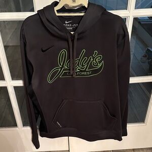 Nike Black Hoodie with Green Jody's Logo